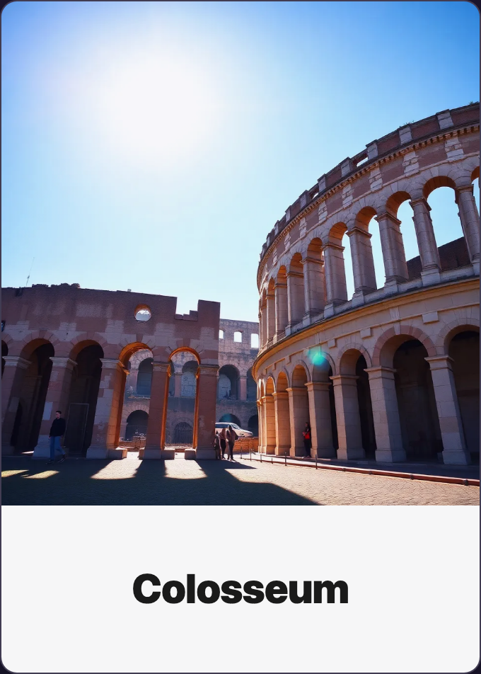 Famous Landmarks — Colosseum card